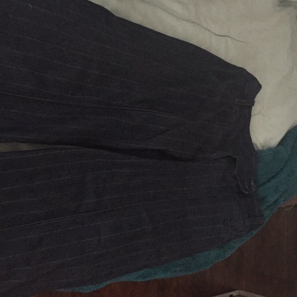 Larry Levine Wide Leg Blue Pinstripes.